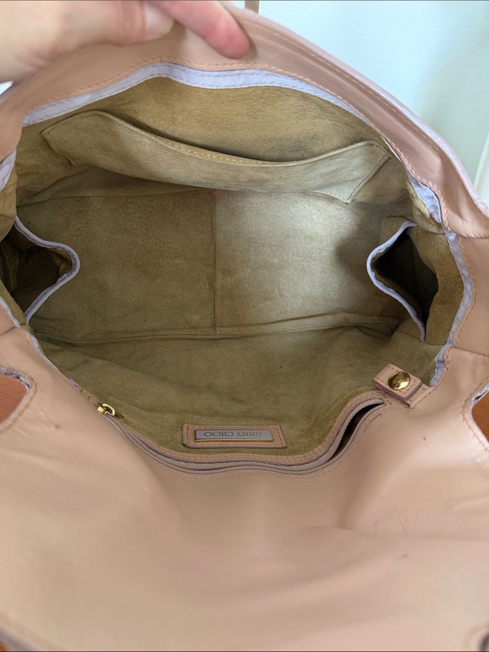 Jimmy Choo Blush Pink Leather Shoulder Bag - Picture 3 of 15